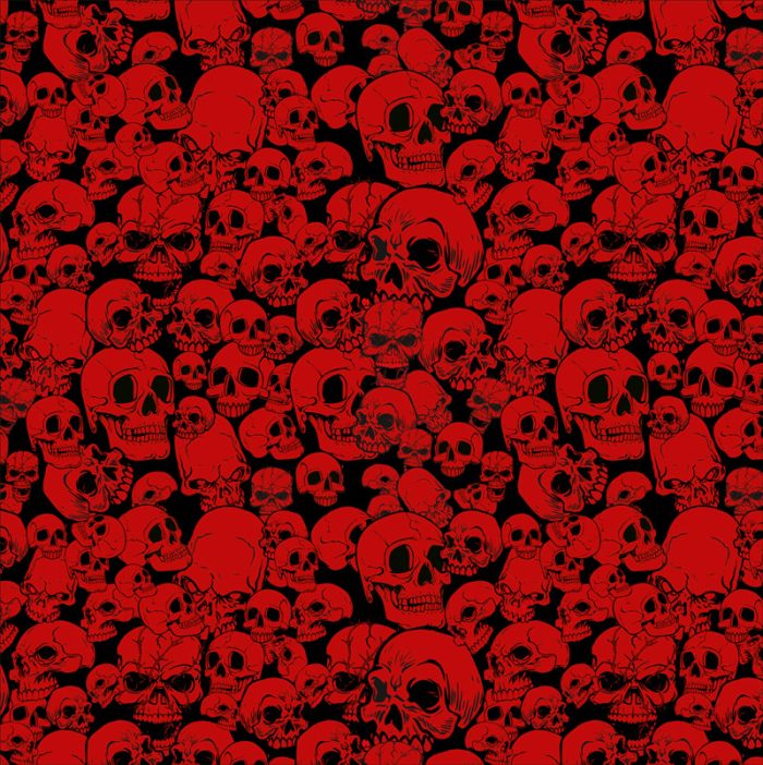 Skulls Deep Red